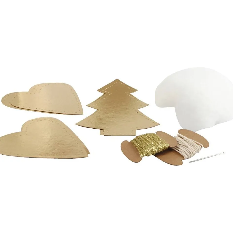 Creativ Company Faux Leather Christmas Ornaments| Leather Paper|Diy-Kits, Paper Crafts