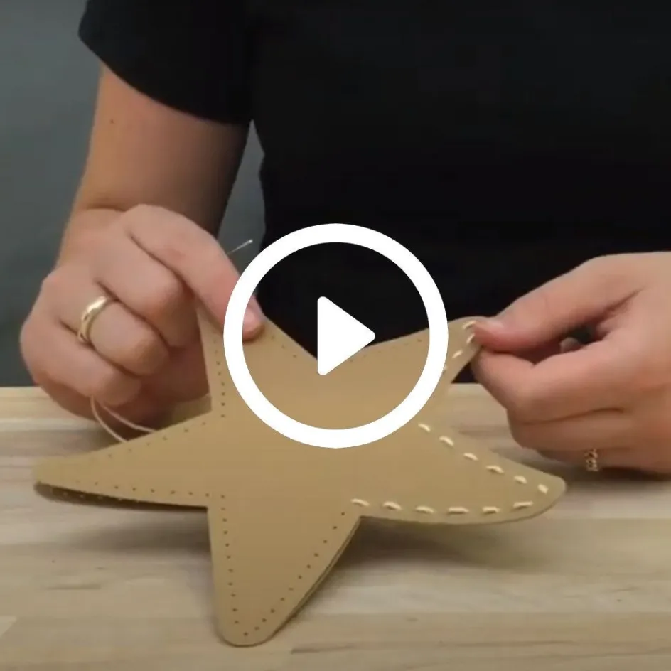 Creativ Company Faux Leather Christmas Ornaments| Leather Paper|Diy-Kits, Paper Crafts
