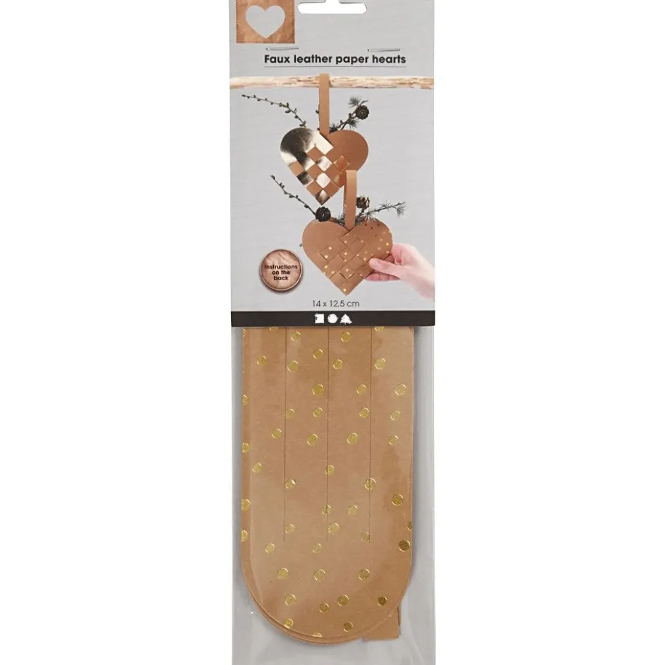 Creativ Company Faux leather paper hearts| Leather Paper|Diy-Kits, Paper Crafts