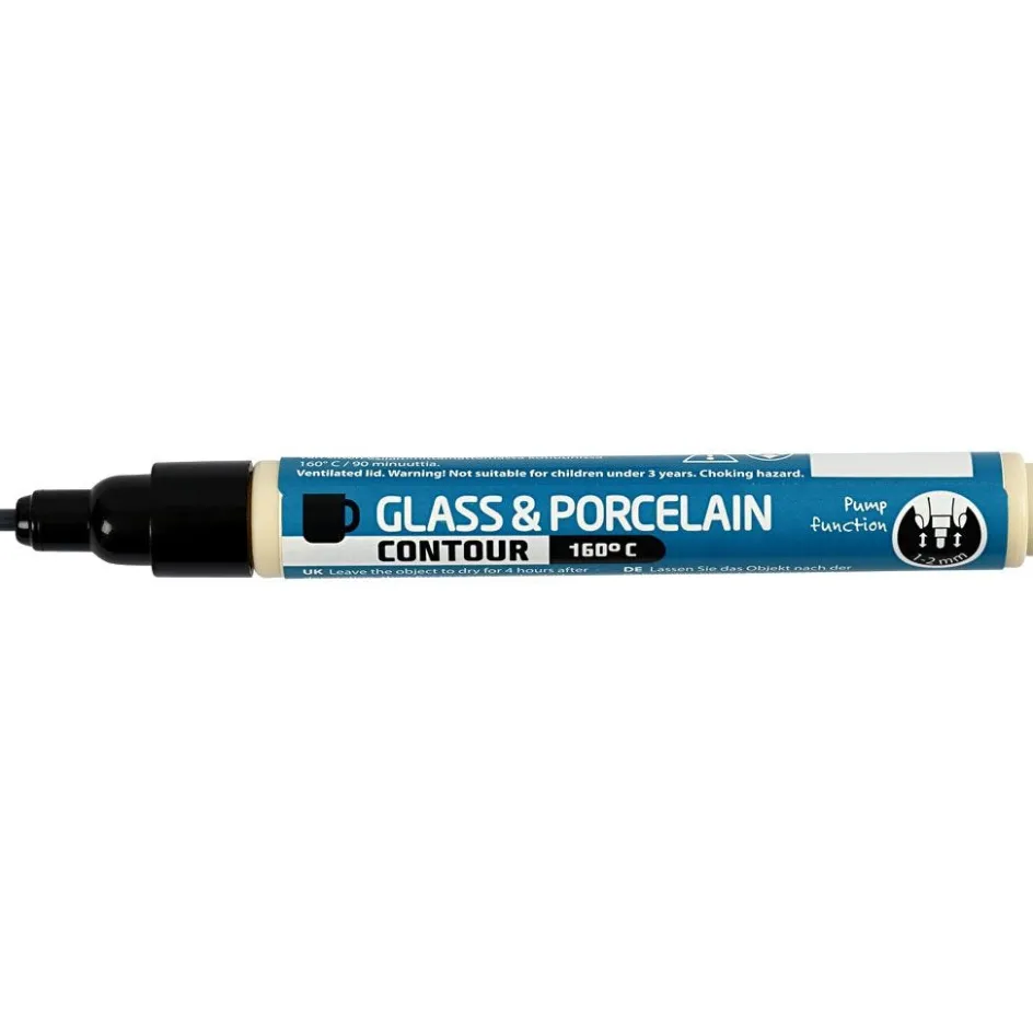 Creativ Company Glass & Porcelain Contour| Porcelain And Glass Decoration (Washable)