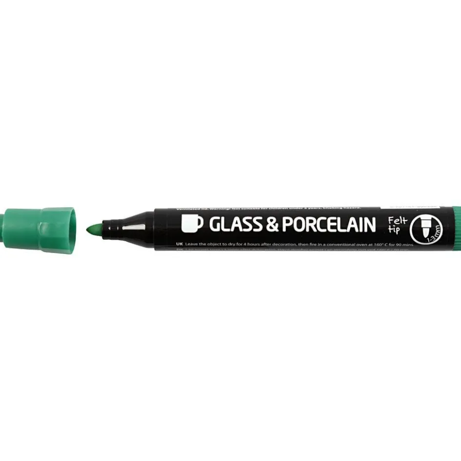 Creativ Company Glass and Porcelain Markers| Paints And Painting Accessories|Porcelain And Glass Decoration (Washable)