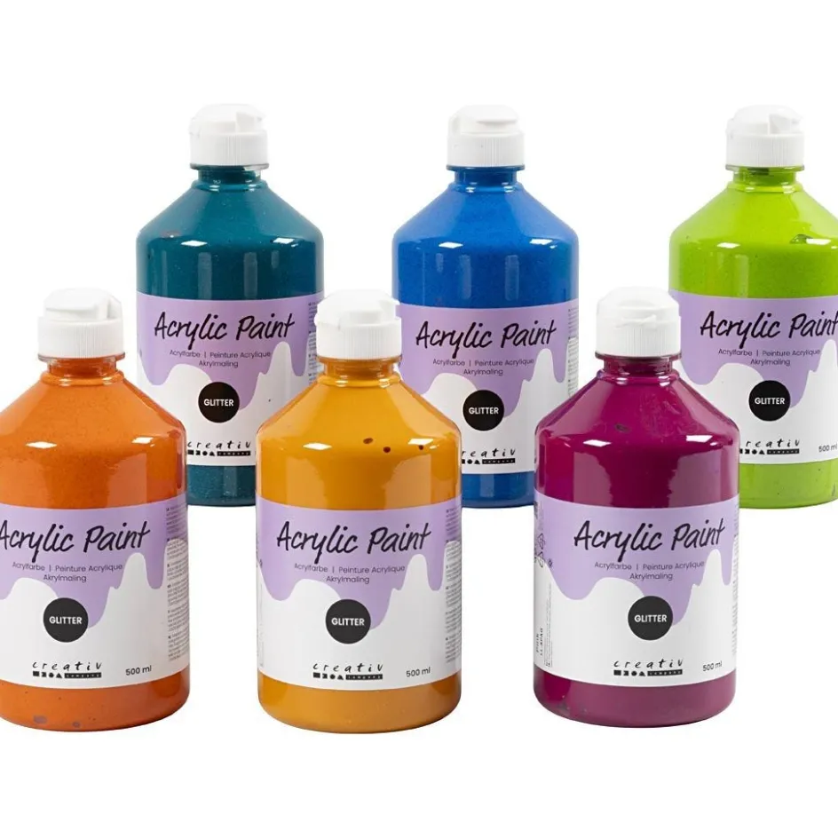 Creativ Company Glitter Acrylic Paint| Paints And Painting Accessories|Children'S Paint