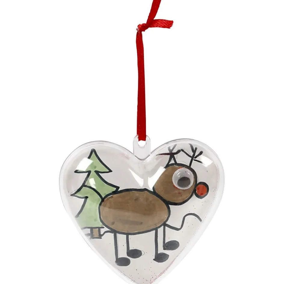Creativ Company Heart-Shaped Baubles to Decorate| Figures, Eggs And Animals For Decorating