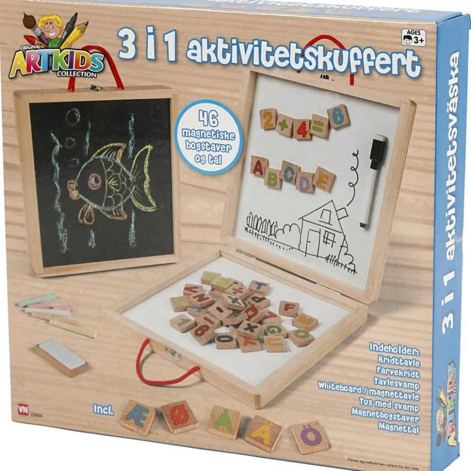 Creativ Company 3-in-1 Activity Board| Chalkboards, Whiteboards And Accessories