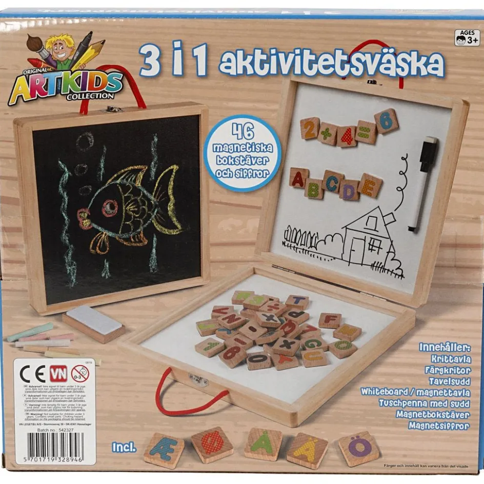 Creativ Company 3-in-1 Activity Board| Chalkboards, Whiteboards And Accessories
