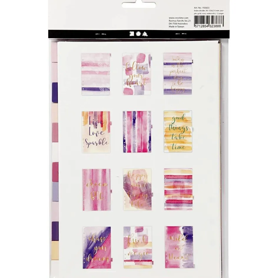 Creativ Company Index divider| Calendars, Notebooks And Colouring Books