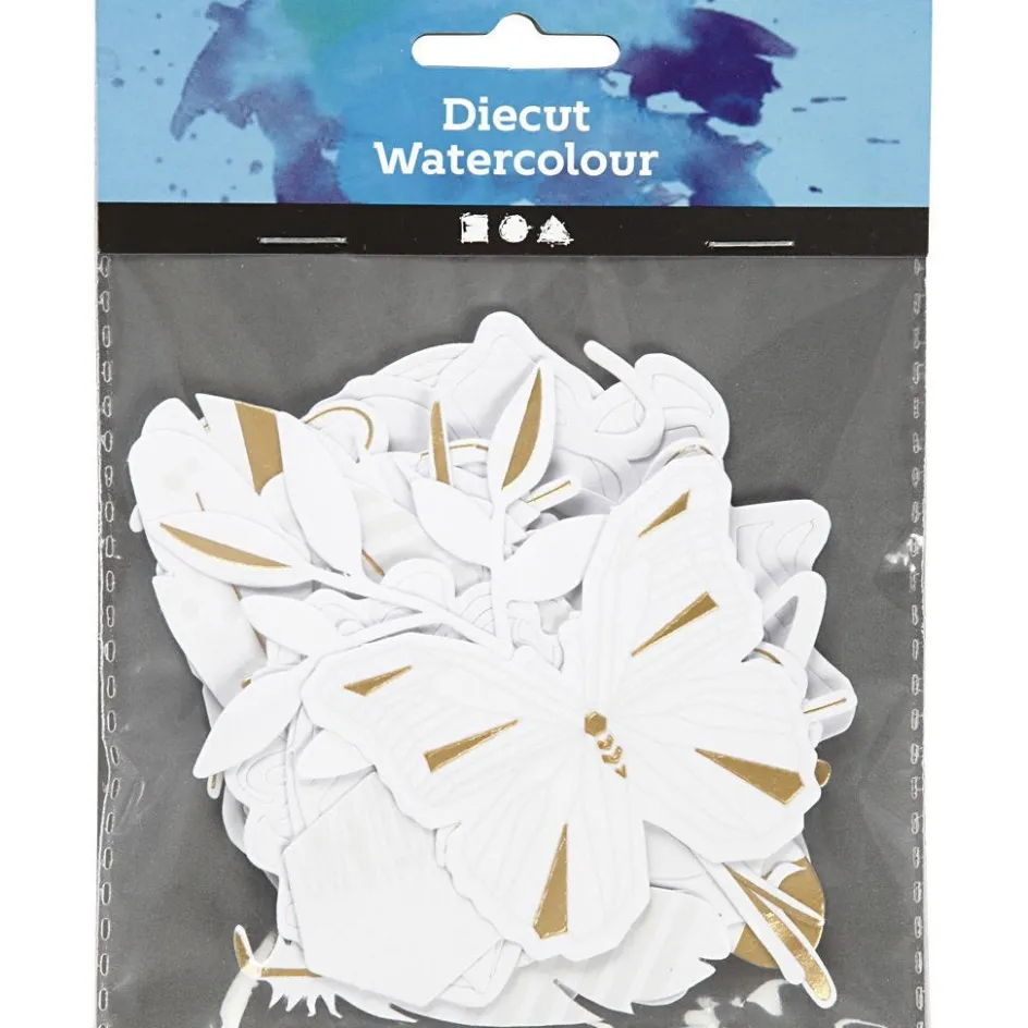 Creativ Company Labels with Gold Motifs for Watercolour| Stickers And Vintage Die-Cuts
