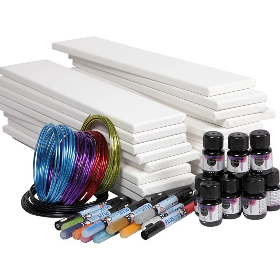 EasyKit Long Watercolour Canvas Art| Creative Classroom Sets|Canvases