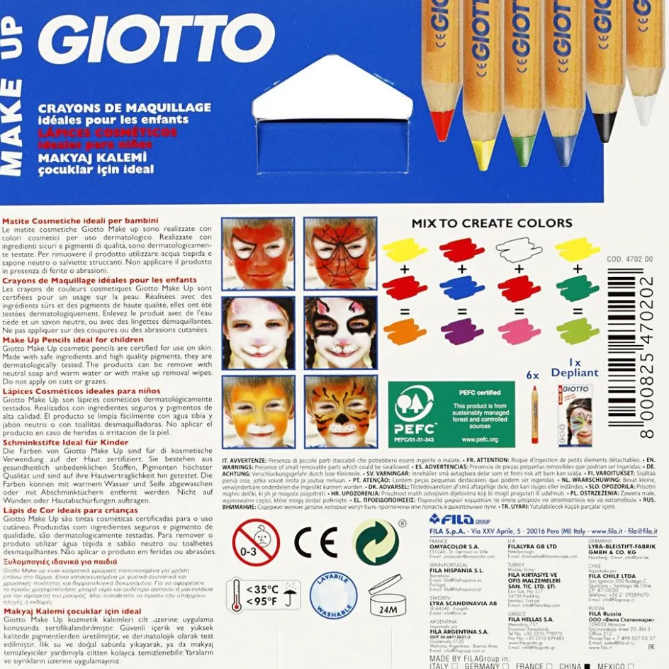 GIOTTO Make Up Pencils| Indoor Play|Paints And Painting Accessories