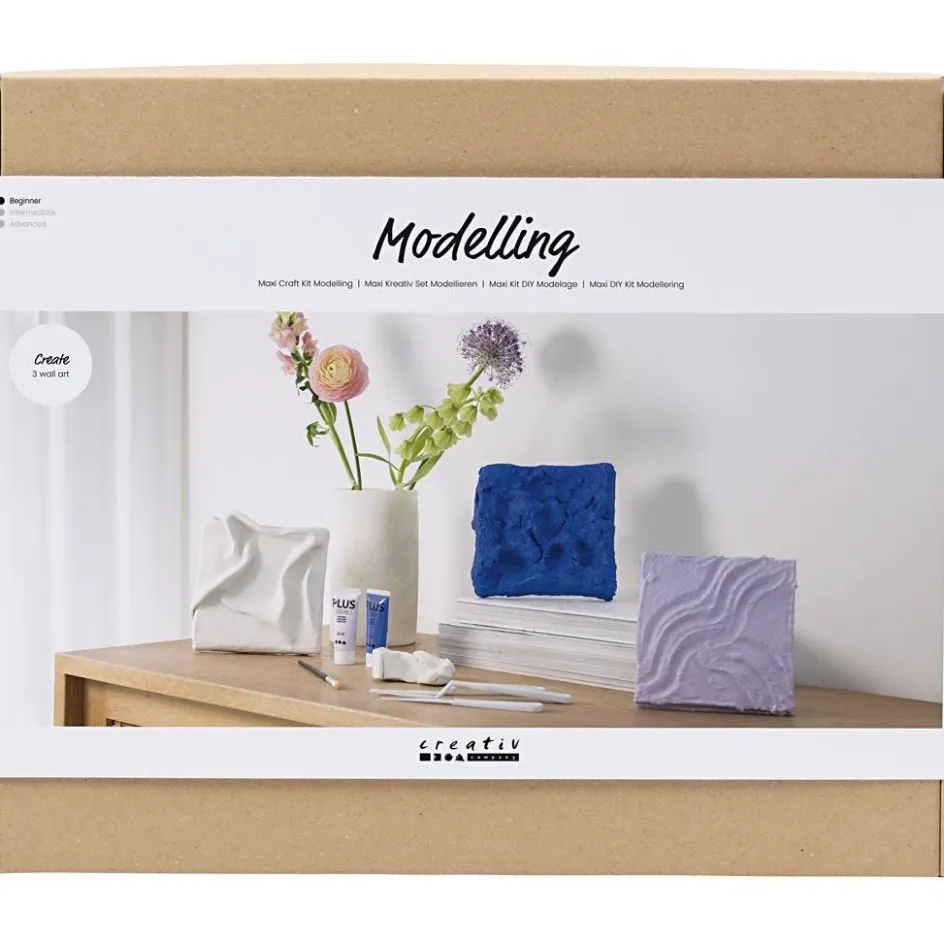 Creativ Company Maxi Craft Kit Modelling| Air Drying Clay And Modelling Compounds|Diy-Kits, Modelling And Casting