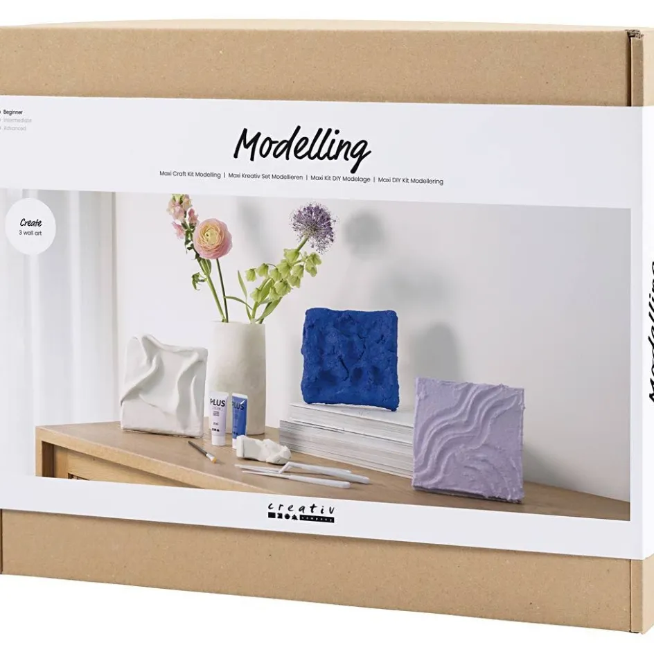 Creativ Company Maxi Craft Kit Modelling| Air Drying Clay And Modelling Compounds|Diy-Kits, Modelling And Casting