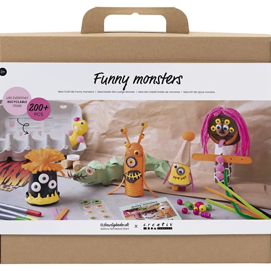 Creativ Company Maxi Craft Mix Funny Monsters| Diy-Kits, Basic Items And Tools