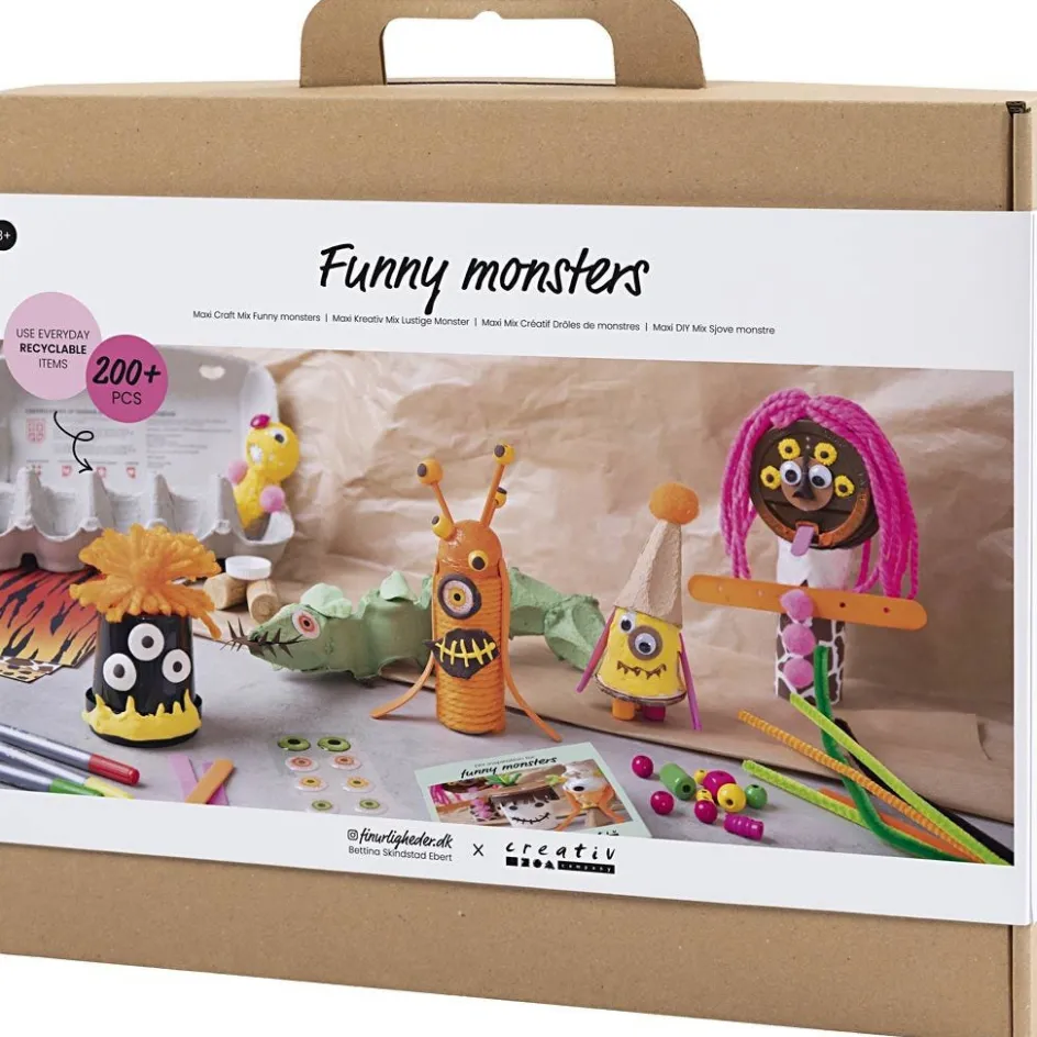 Creativ Company Maxi Craft Mix Funny Monsters| Diy-Kits, Basic Items And Tools
