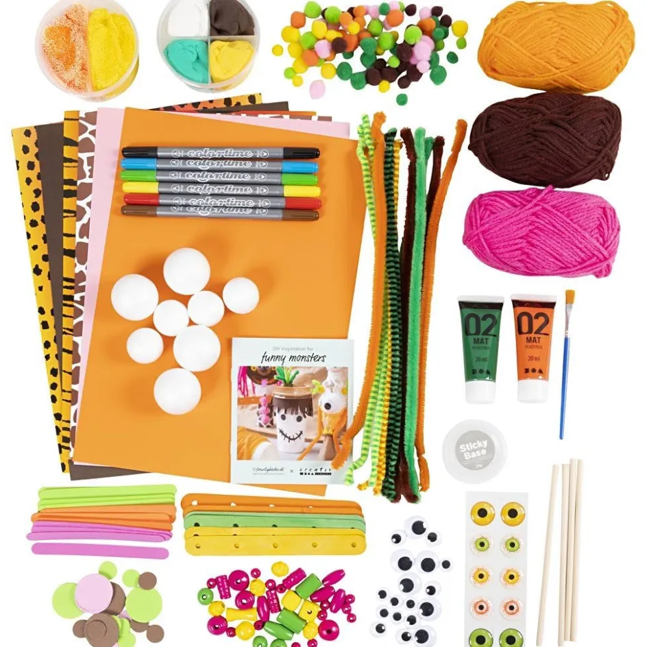 Creativ Company Maxi Craft Mix Funny Monsters| Diy-Kits, Basic Items And Tools