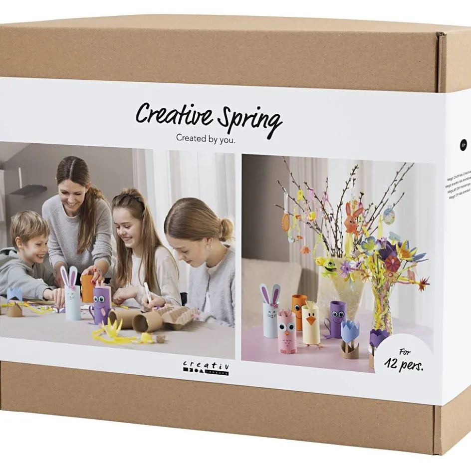 Creativ Company Mega Craft Mix Creative Spring| Creative Classroom Sets|Figures, Eggs And Animals For Decorating
