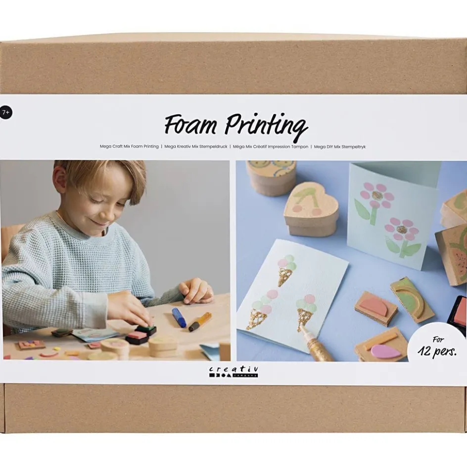 Creativ Company Mega Craft Mix Foam Printing| Creative Classroom Sets|Diy-Kits, Paints And Painting Accessories