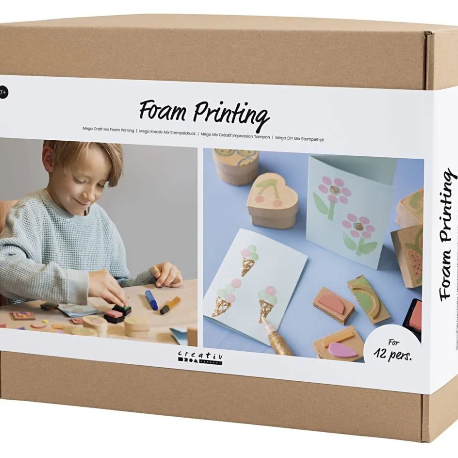Creativ Company Mega Craft Mix Foam Printing| Creative Classroom Sets|Diy-Kits, Paints And Painting Accessories