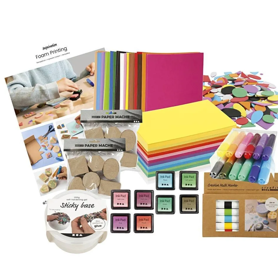 Creativ Company Mega Craft Mix Foam Printing| Creative Classroom Sets|Diy-Kits, Paints And Painting Accessories