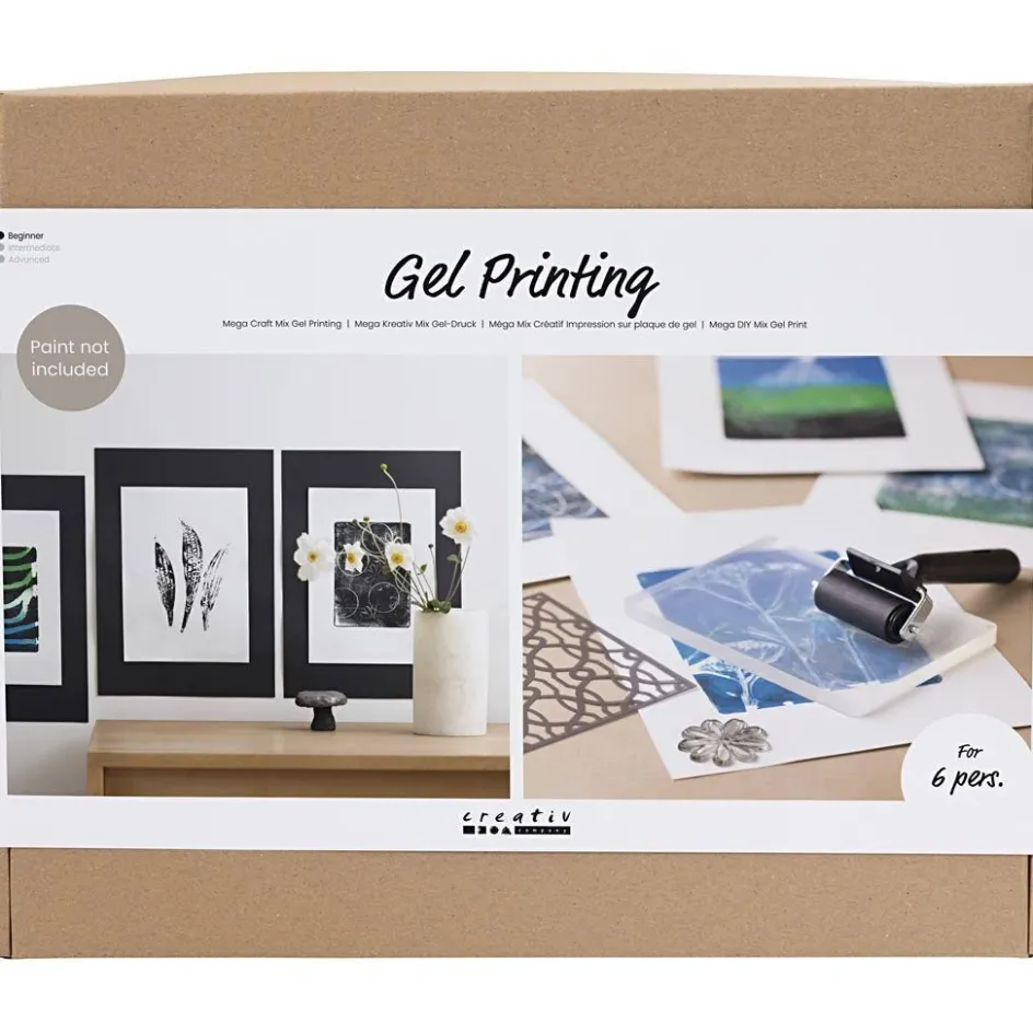 Creativ Company Mega Craft Mix Gel Printing| Creative Classroom Sets|Diy-Kits, Paints And Painting Accessories