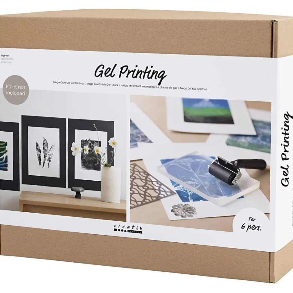 Creativ Company Mega Craft Mix Gel Printing| Creative Classroom Sets|Diy-Kits, Paints And Painting Accessories