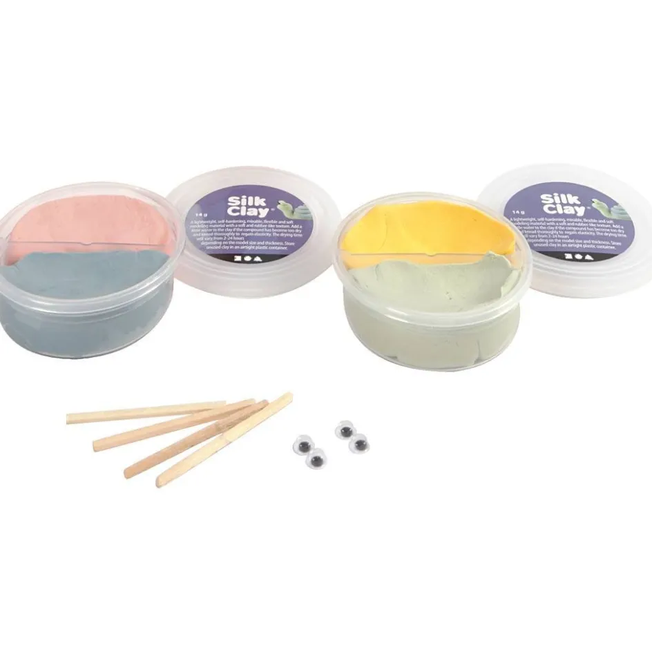 Silk Clay Mini Craft Kit| Air Drying Clay And Modelling Compounds|Diy-Kits, Modelling And Casting