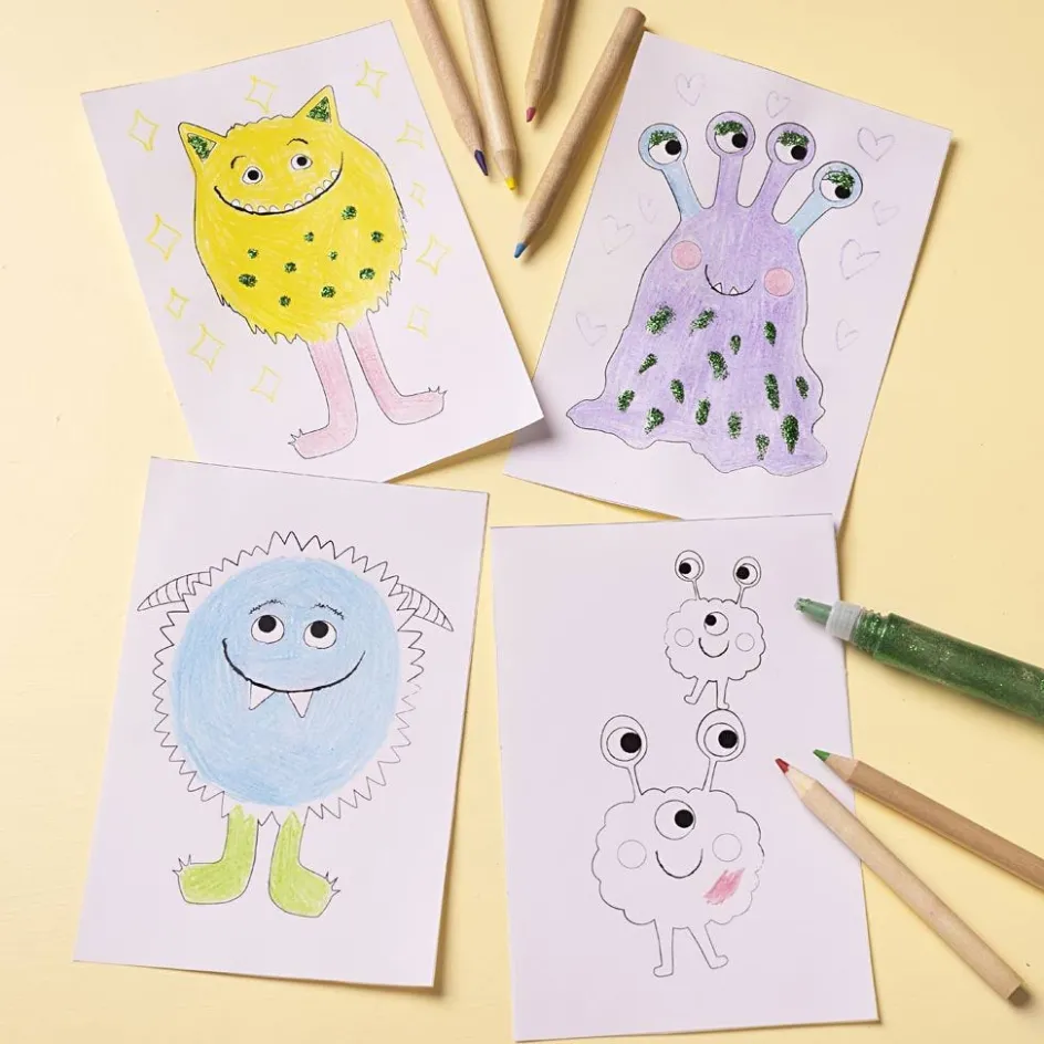 Creativ Company Mini Craft Kit Colouring| Felt Tips|Pencils And Chalks