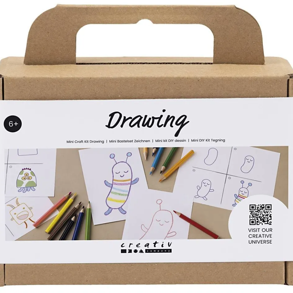 Creativ Company Mini Craft Kit Drawing| Felt Tips|Pencils And Chalks