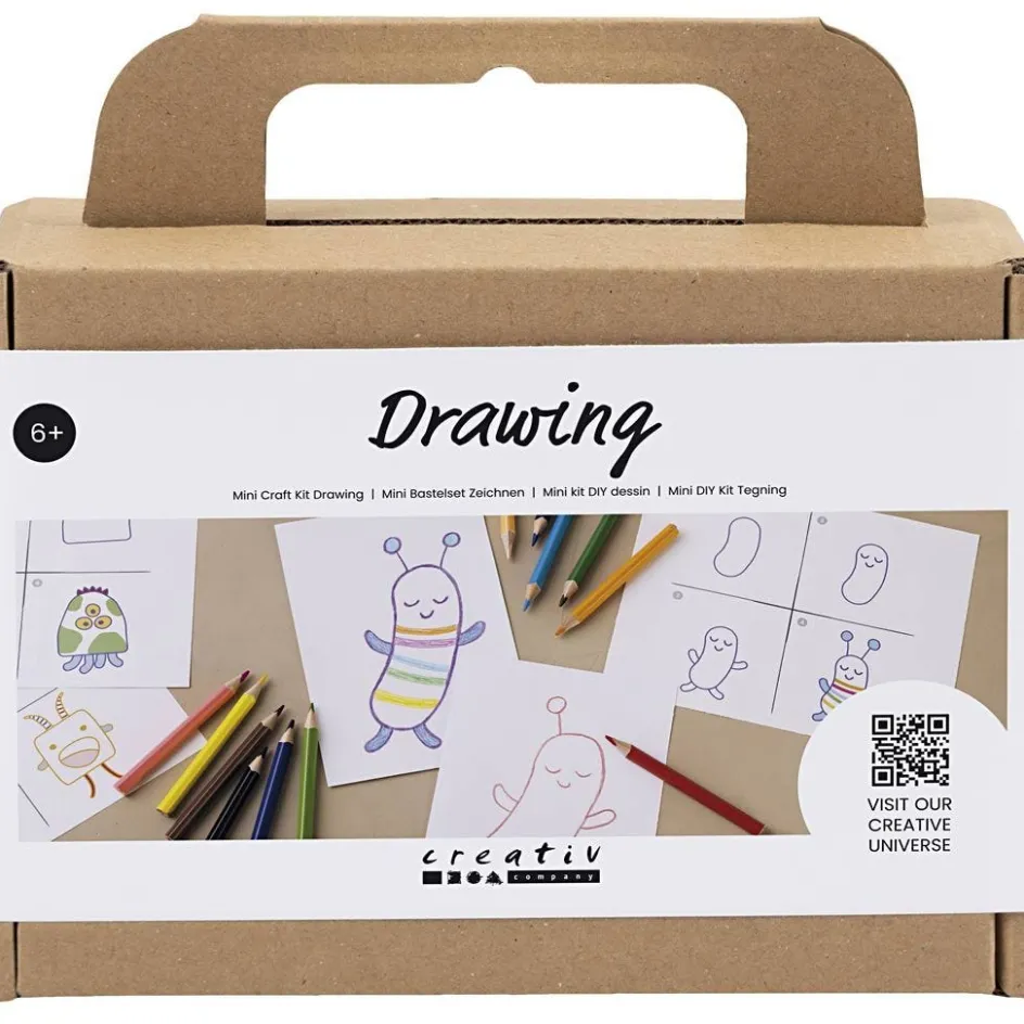 Creativ Company Mini Craft Kit Drawing| Felt Tips|Pencils And Chalks