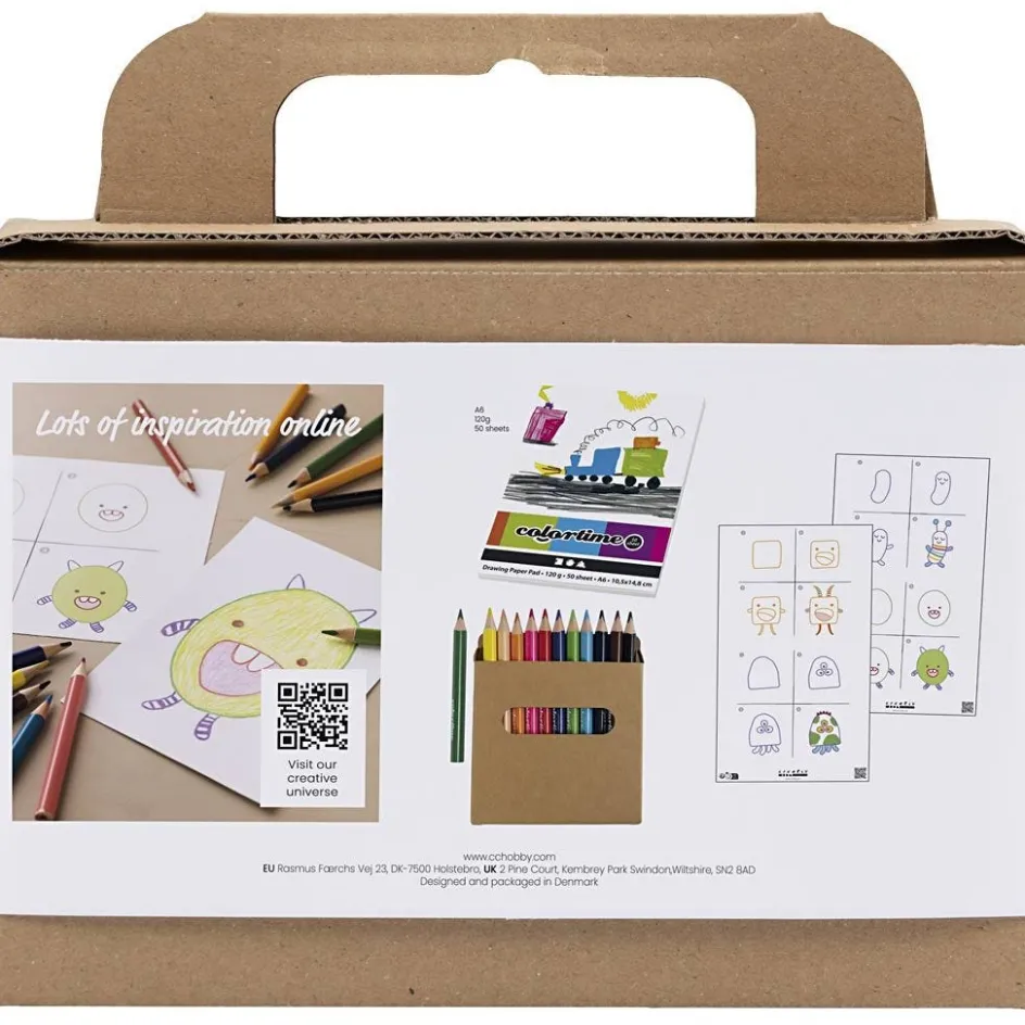 Creativ Company Mini Craft Kit Drawing| Felt Tips|Pencils And Chalks