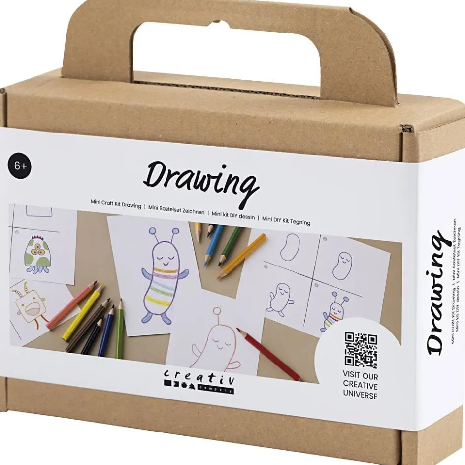 Creativ Company Mini Craft Kit Drawing| Felt Tips|Pencils And Chalks