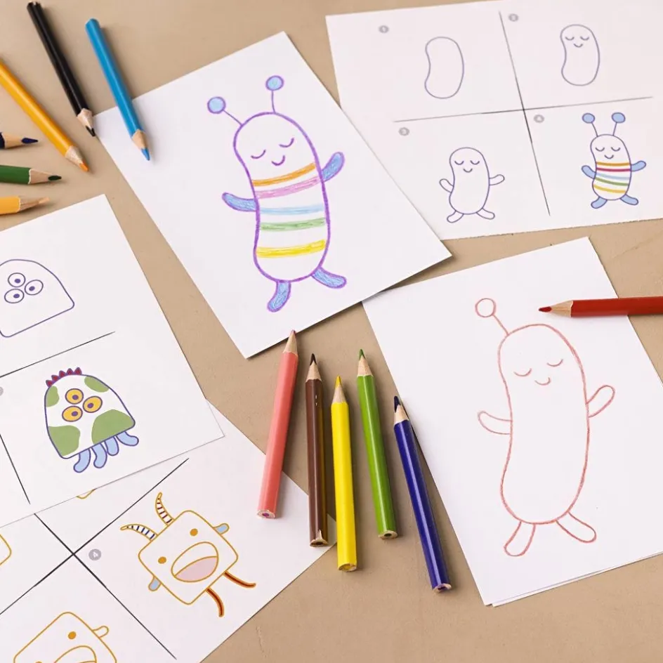 Creativ Company Mini Craft Kit Drawing| Felt Tips|Pencils And Chalks