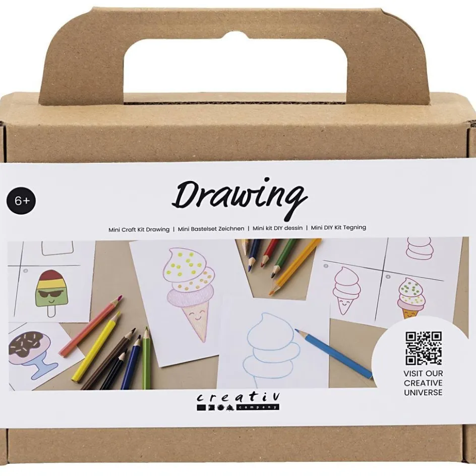 Creativ Company Mini Craft Kit Drawing| Felt Tips|Pencils And Chalks