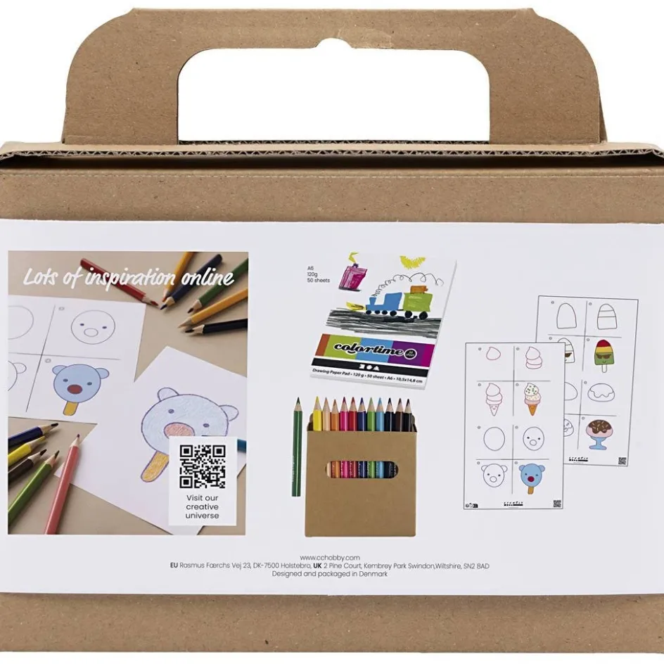 Creativ Company Mini Craft Kit Drawing| Felt Tips|Pencils And Chalks