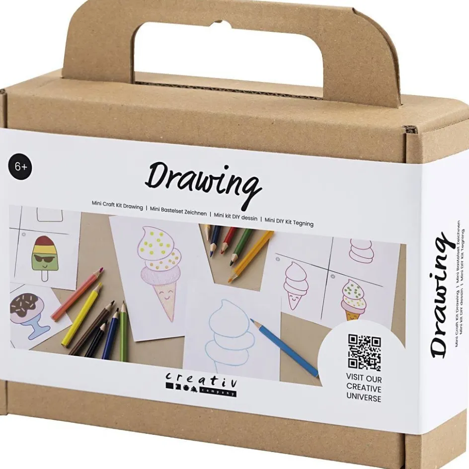 Creativ Company Mini Craft Kit Drawing| Felt Tips|Pencils And Chalks
