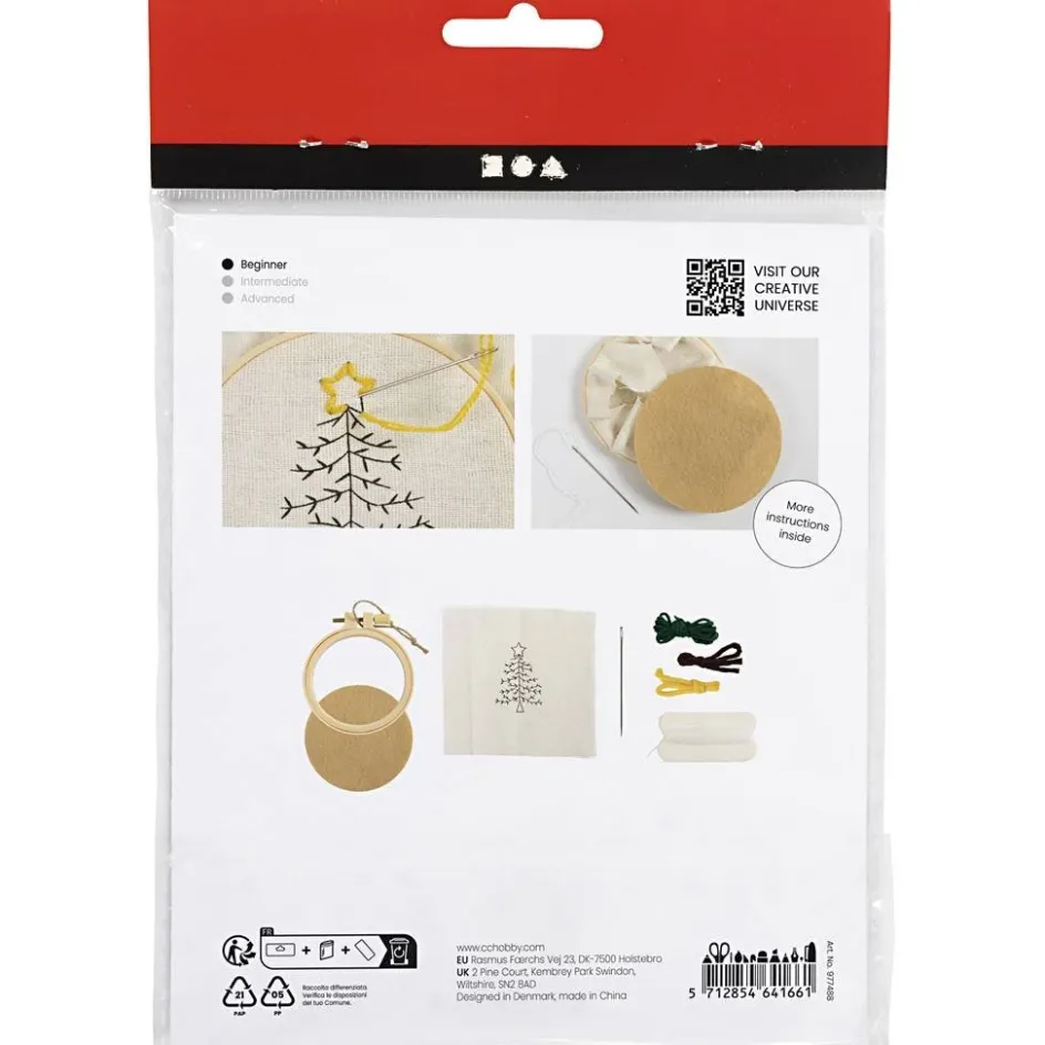 Creativ Company Mini Craft Kit Embroidery| Embroidery And Needle Punch|Diy-Kits, Textiles And Yarn