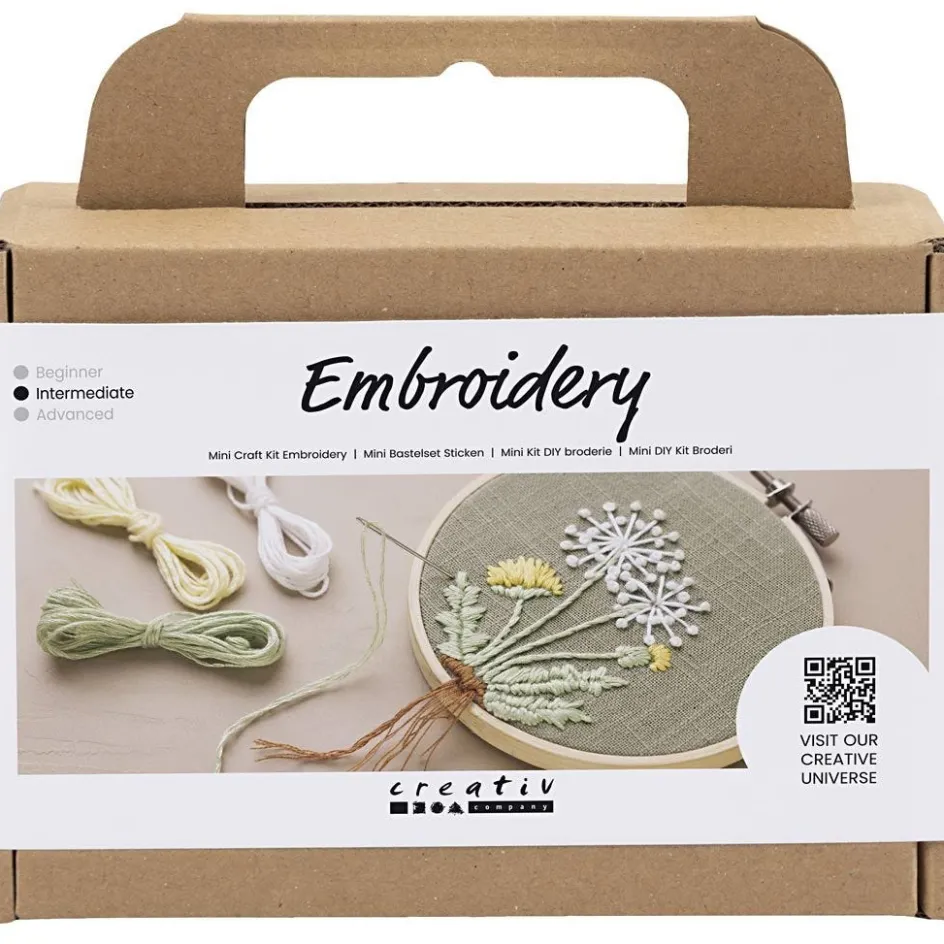 Creativ Company Mini Craft Kit Embroidery| Embroidery And Needle Punch|Diy-Kits, Textiles And Yarn