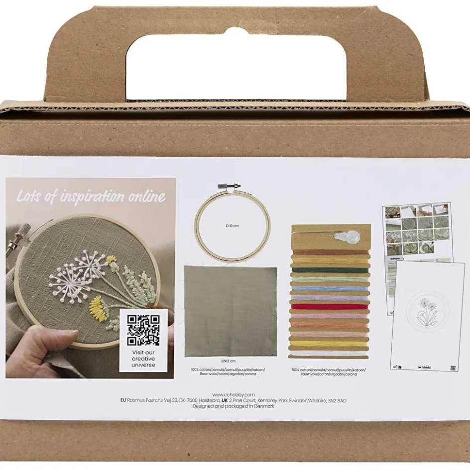 Creativ Company Mini Craft Kit Embroidery| Embroidery And Needle Punch|Diy-Kits, Textiles And Yarn