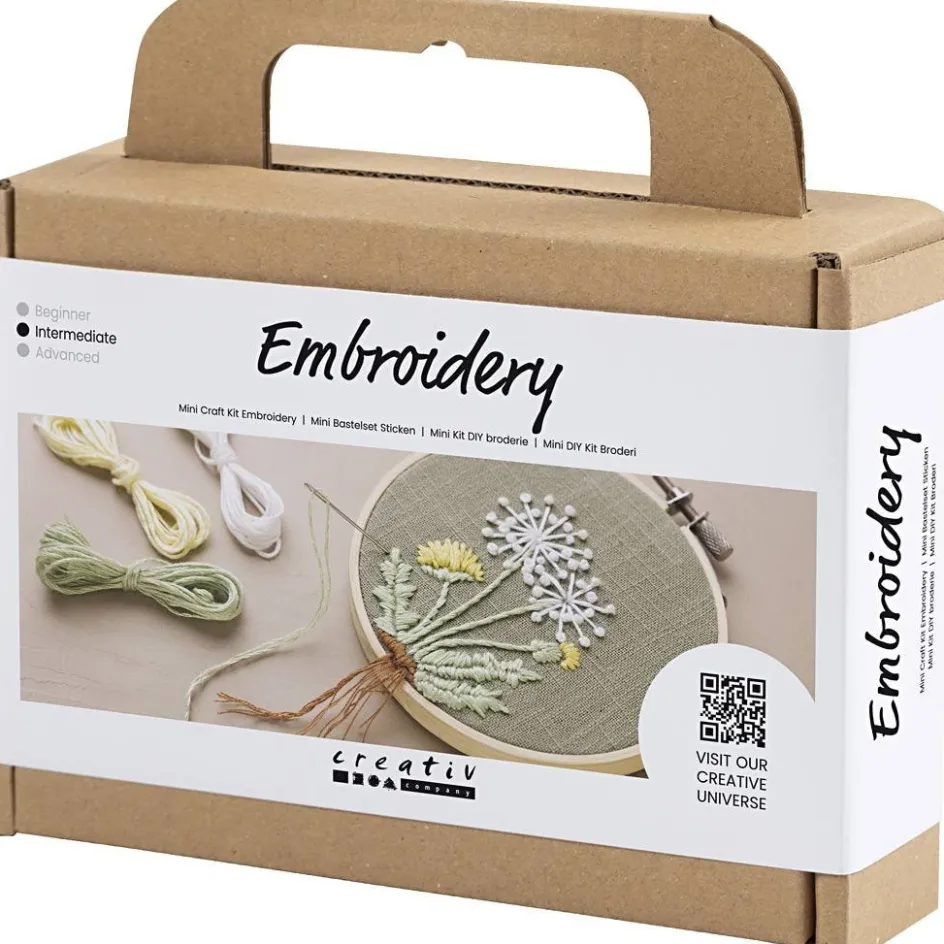 Creativ Company Mini Craft Kit Embroidery| Embroidery And Needle Punch|Diy-Kits, Textiles And Yarn