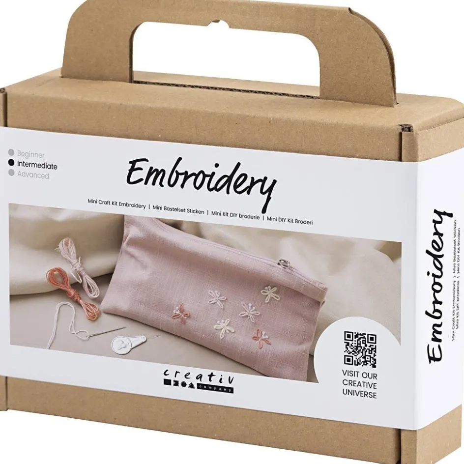 Creativ Company Mini Craft Kit Embroidery| Embroidery And Needle Punch|Diy-Kits, Textiles And Yarn