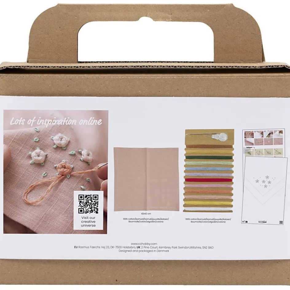 Creativ Company Mini Craft Kit Embroidery| Embroidery And Needle Punch|Diy-Kits, Textiles And Yarn
