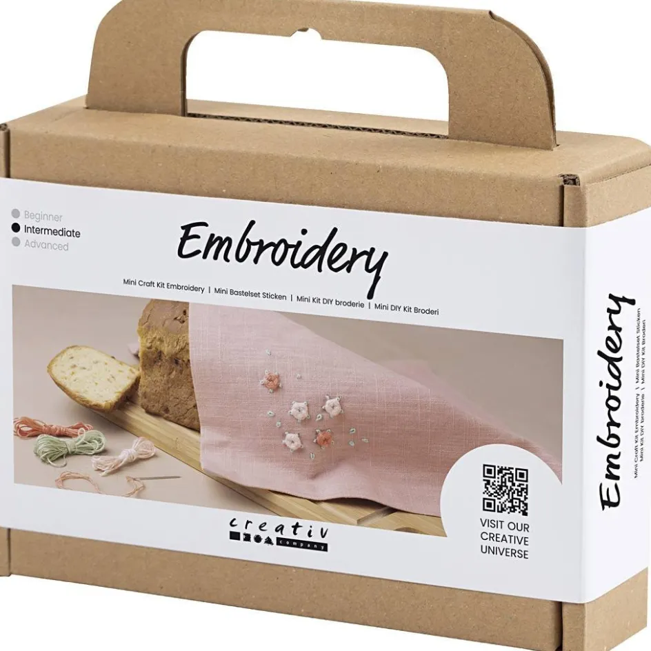 Creativ Company Mini Craft Kit Embroidery| Embroidery And Needle Punch|Diy-Kits, Textiles And Yarn
