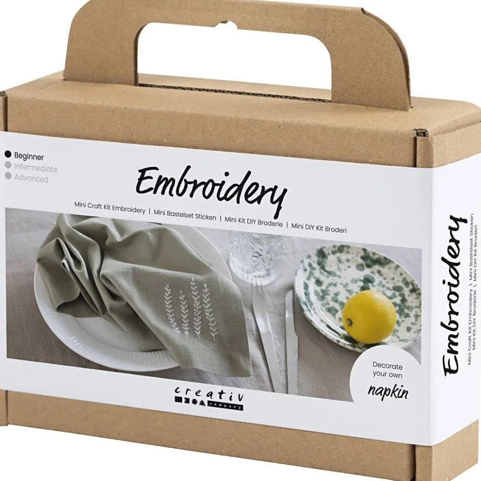 Creativ Company Mini Craft Kit Embroidery| Embroidery And Needle Punch|Diy-Kits, Textiles And Yarn