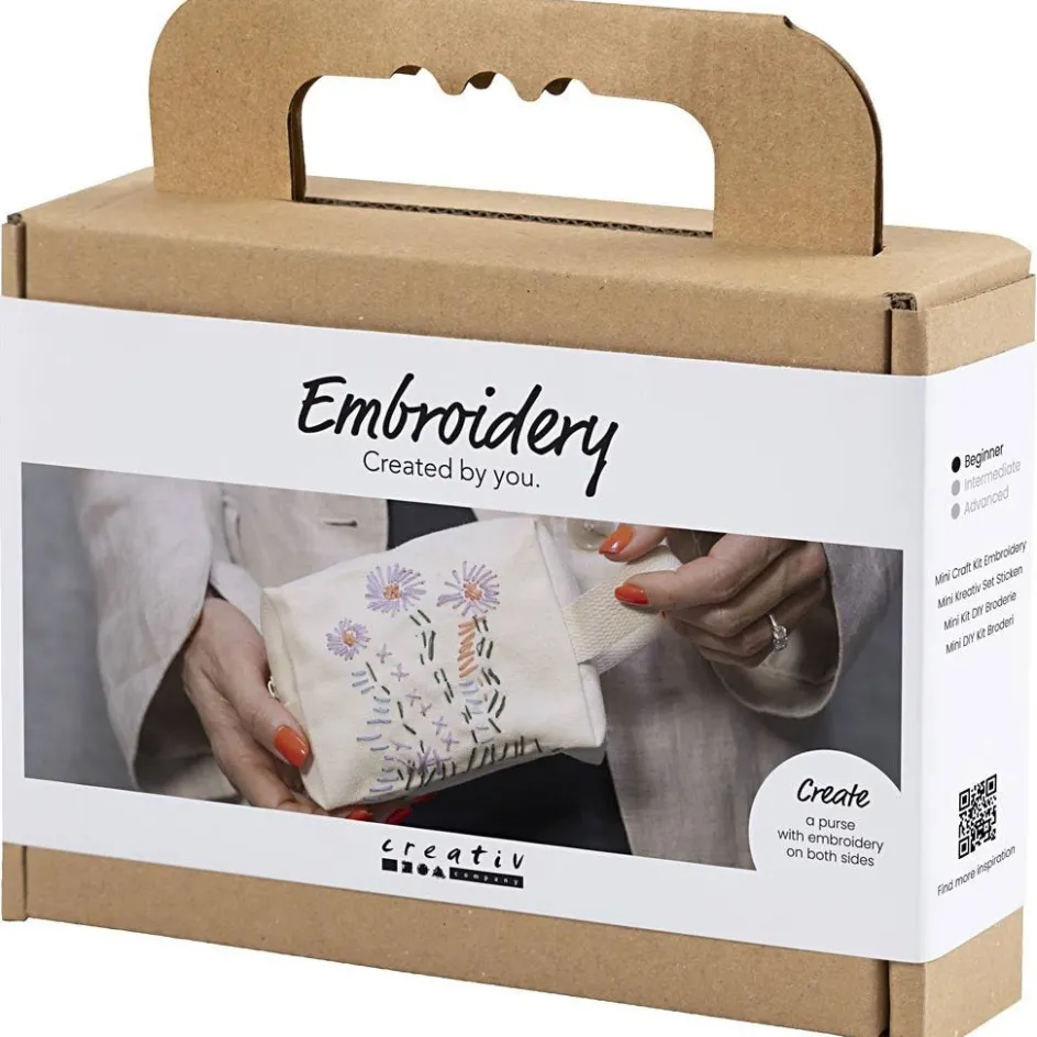 Creativ Company Mini Craft Kit Embroidery| Embroidery And Needle Punch|Diy-Kits, Textiles And Yarn