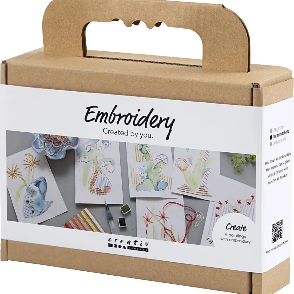 Creativ Company Mini Craft Kit Embroidery| Embroidery And Needle Punch|Diy-Kits, Textiles And Yarn
