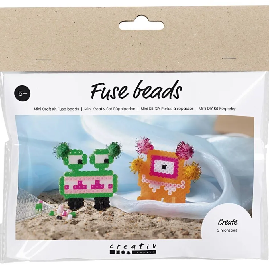 Creativ Company Mini Craft Kit Fuse beads| Tube Beads|Diy-Kits, Beads And Jewellery Making