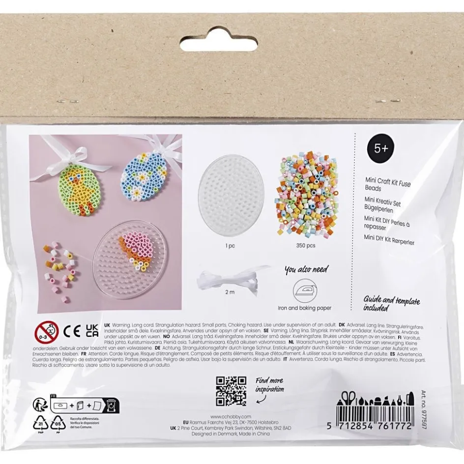 Creativ Company Mini Craft Kit Fuse Beads| Tube Beads|Diy-Kits, Beads And Jewellery Making