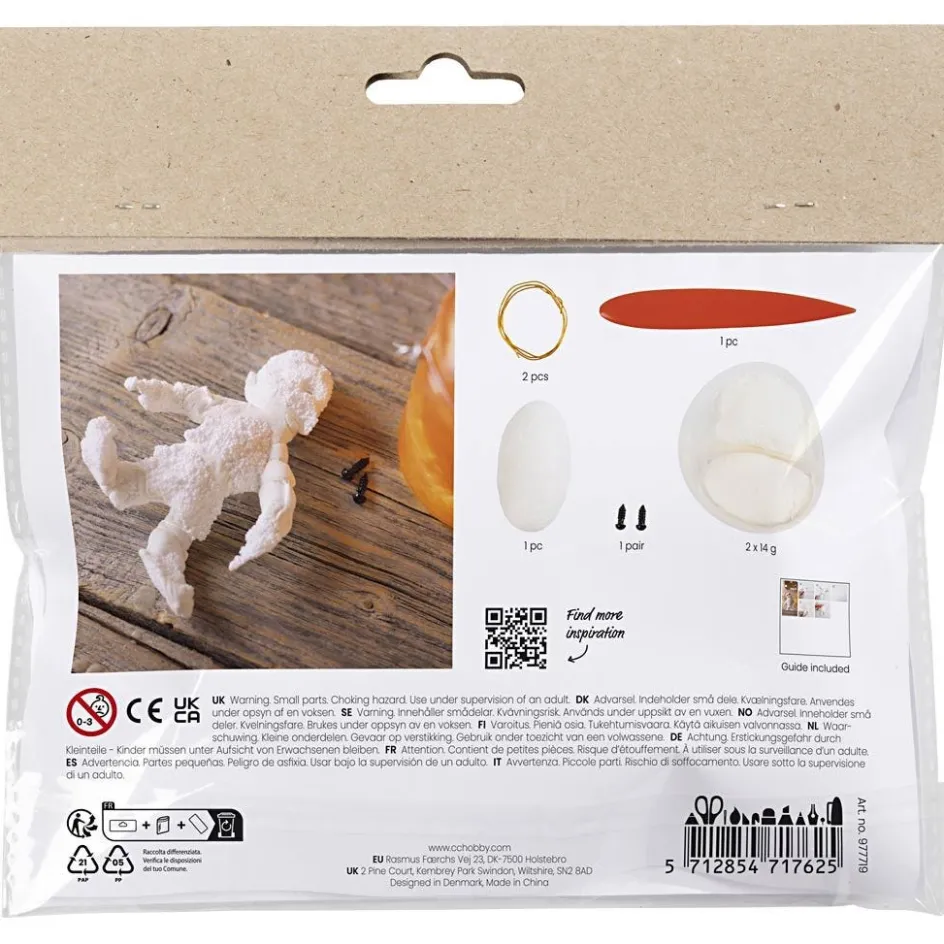Creativ Company Mini Craft Kit Modelling| Air Drying Clay And Modelling Compounds|Diy-Kits, Modelling And Casting