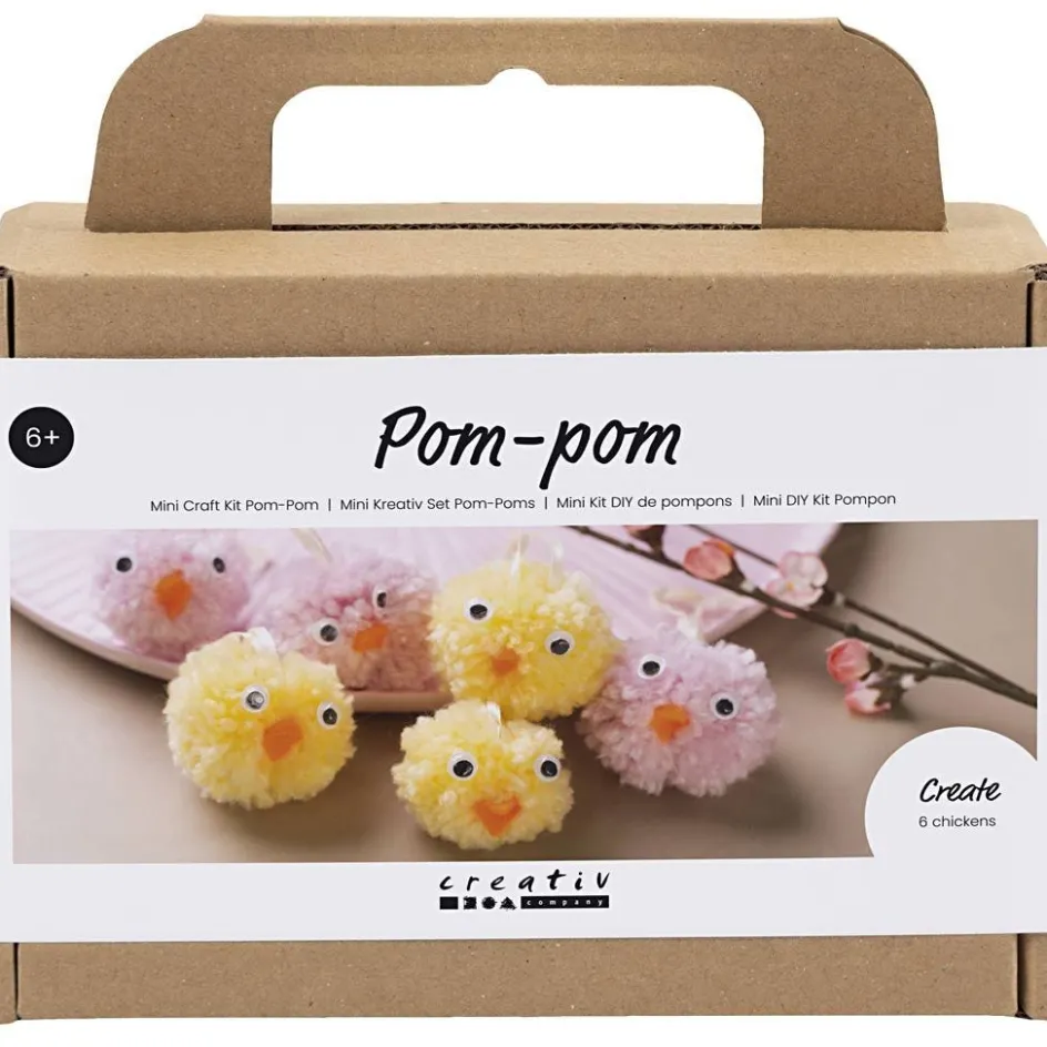 Creativ Company Mini Craft Kit Pompom| Weaving, Rug Making And Pom Poms|Diy-Kits, Textiles And Yarn