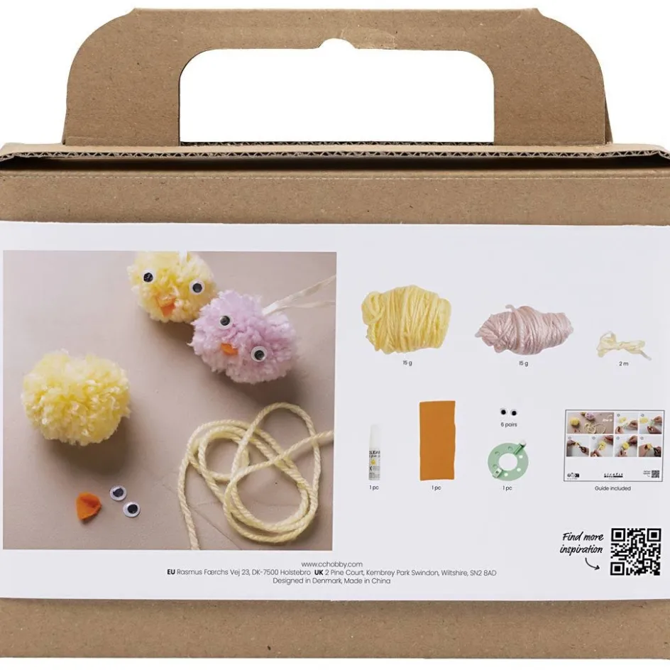 Creativ Company Mini Craft Kit Pompom| Weaving, Rug Making And Pom Poms|Diy-Kits, Textiles And Yarn