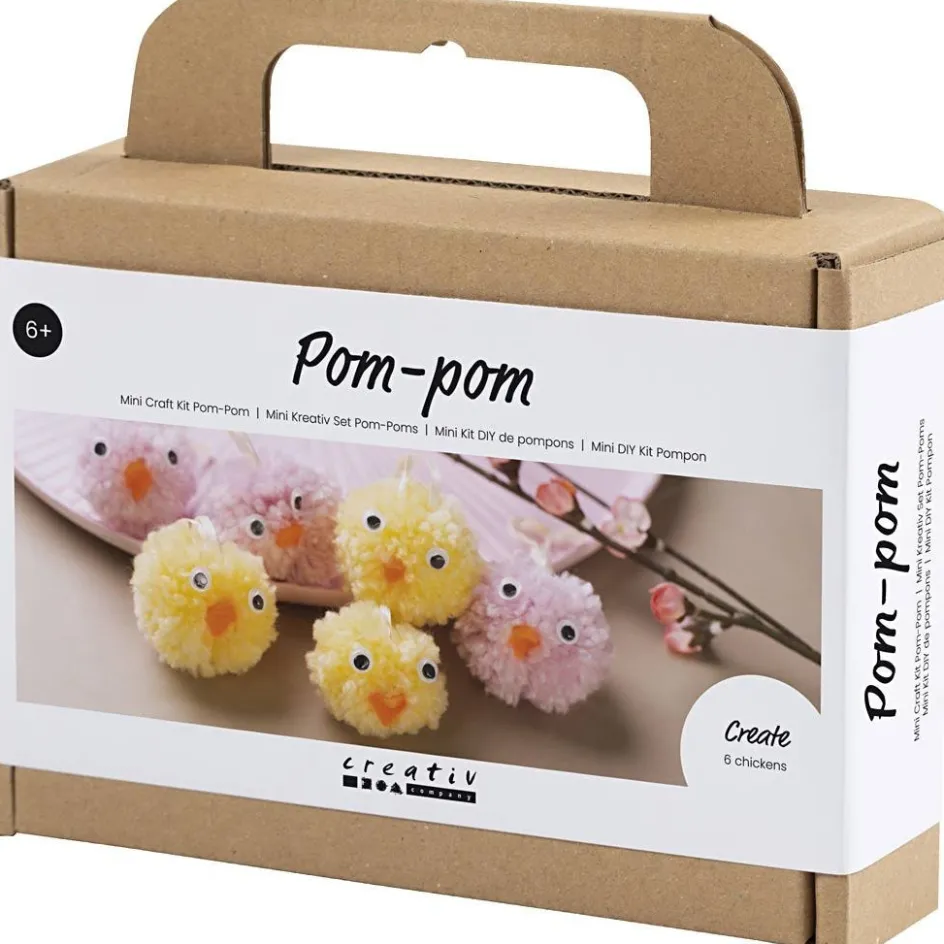 Creativ Company Mini Craft Kit Pompom| Weaving, Rug Making And Pom Poms|Diy-Kits, Textiles And Yarn